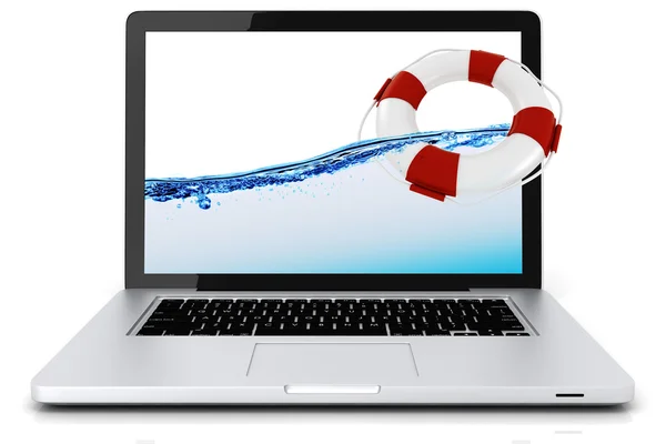 3D laptop izolovaných na bílém pozadí — Stock fotografie