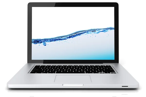 3D laptop elszigetelt fehér background — Stock Fotó