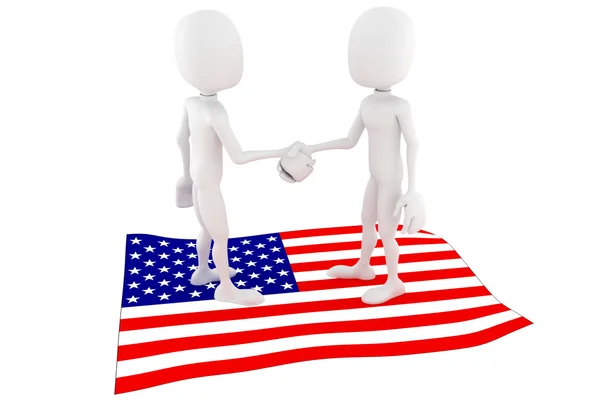 3D άνθρωπος και ΗΠΑ σημαία, επιχειρηματική ιδέα — Φωτογραφία Αρχείου
