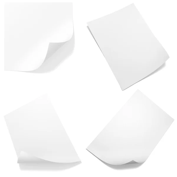 3d folha de papel em branco — Fotografia de Stock