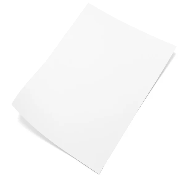 3D boş kağıt sayfası — Stok fotoğraf