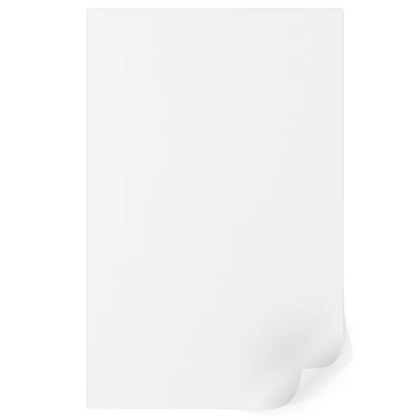 Hoja de papel en blanco 3d — Foto de Stock
