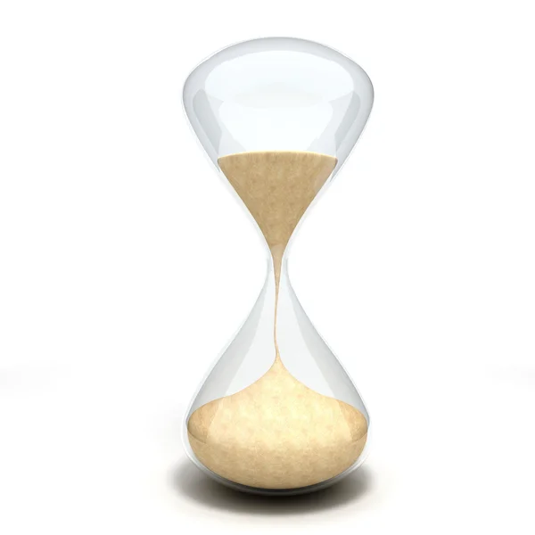 3D hourglass přesýpací hodiny na bílém pozadí — Stock fotografie