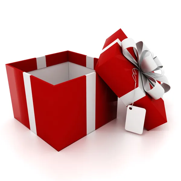 3d present box on white background — Stock Photo, Image
