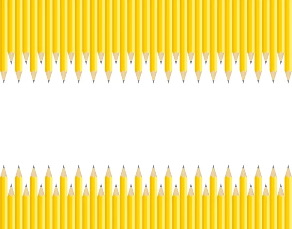 Satz geschärfte Bleistifte Hintergrund mit Kopierraum — Stockvektor