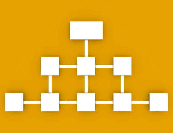 3d Render of a Flow Chart on an Orange Background — Stock Photo, Image