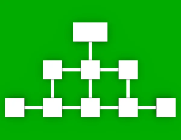 3d Render of a Flow Chart on a Green Background — Stock Photo, Image