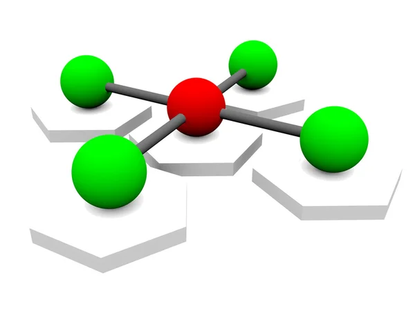 3D gör ett nätverkande koncept — Stockfoto
