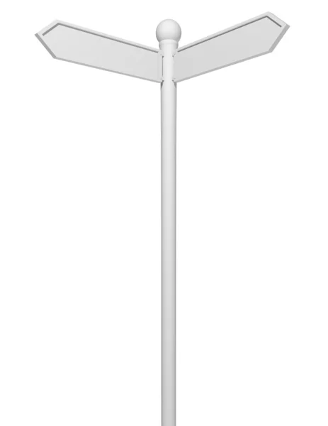 空白のホワイト道路標識の 3 d レンダリング — ストック写真
