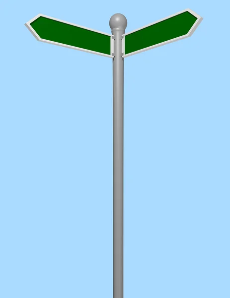 3d renderização de um sinal de rua em branco — Fotografia de Stock