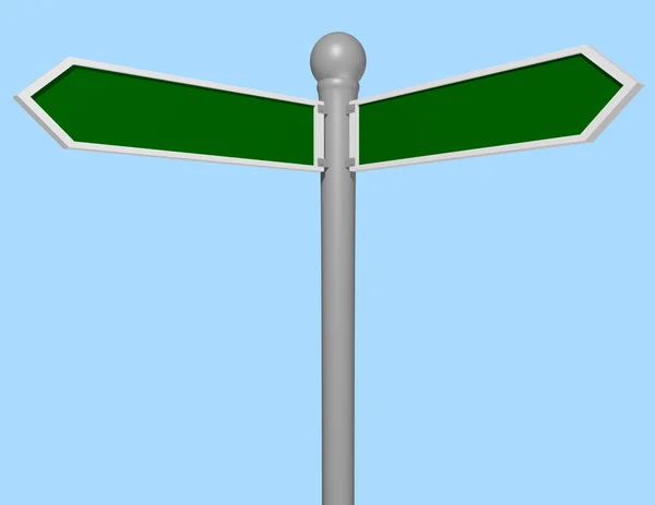 3d renderização de um sinal de rua Fechar — Fotografia de Stock