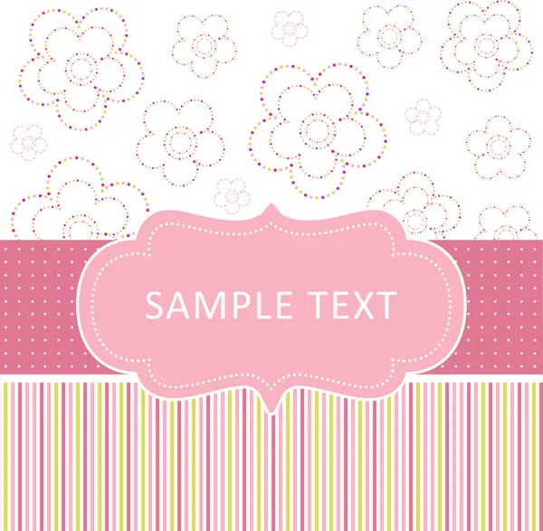 Simple card with flowers — Stock Vector