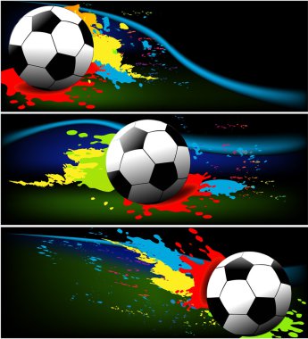 Football banners clipart