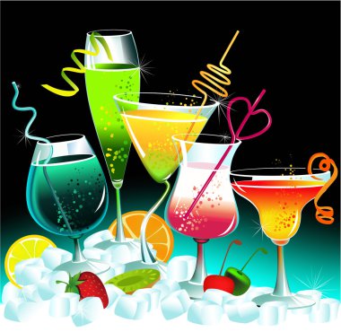 Rainbow drinks clipart