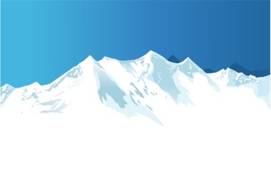 Winter mountains clipart