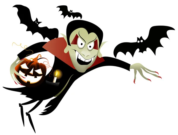 Vampiro de Halloween — Vector de stock