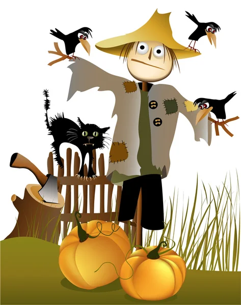 Halloween Scarecrow — Stockvector