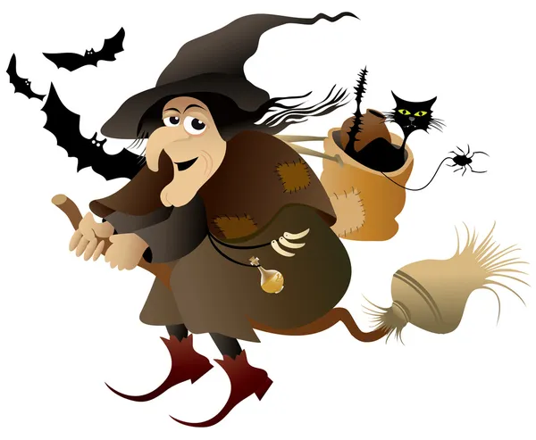 Halloween čarodějnice — Stockový vektor