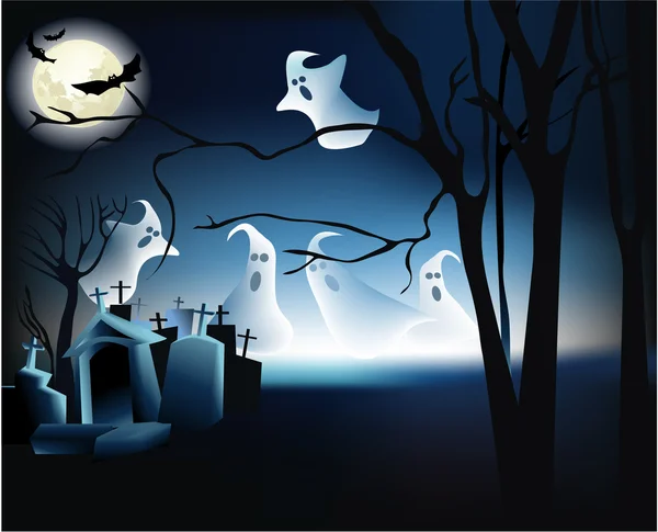 Fantasmas de Halloween — Vector de stock