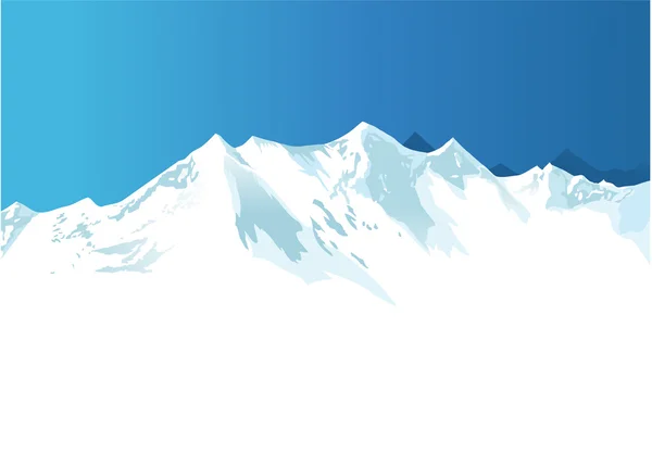 Зимние горы — стоковый вектор