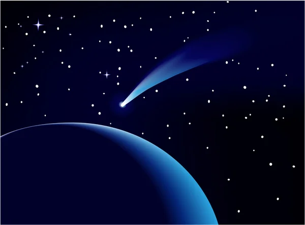Blauer Komet — Stockvektor