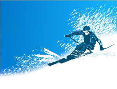 Skier fun clipart