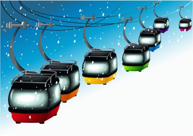 Rainbow gondolas clipart