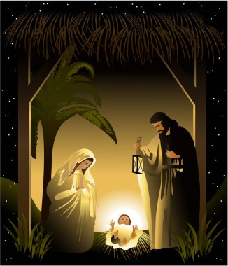 Nativity scene clipart