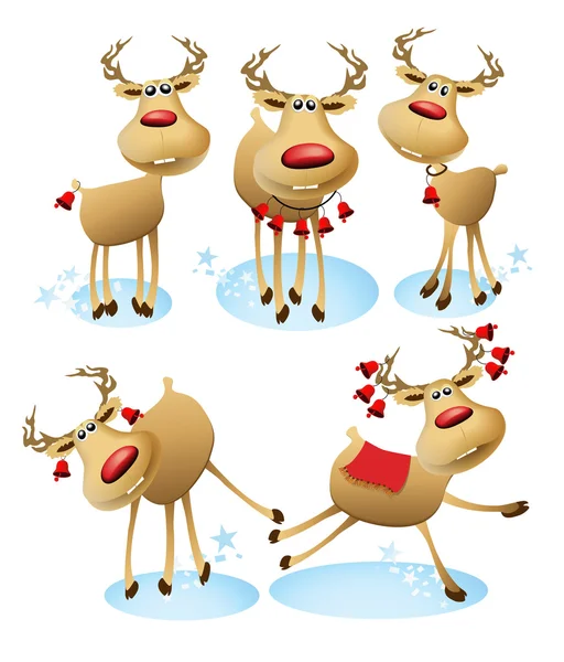 Cartoon reindeer — Stock Vector