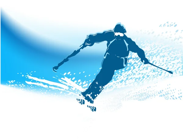 Skifahrerspaß — Stockvektor