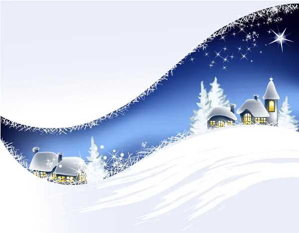 Fond paysage de Noël — Image vectorielle