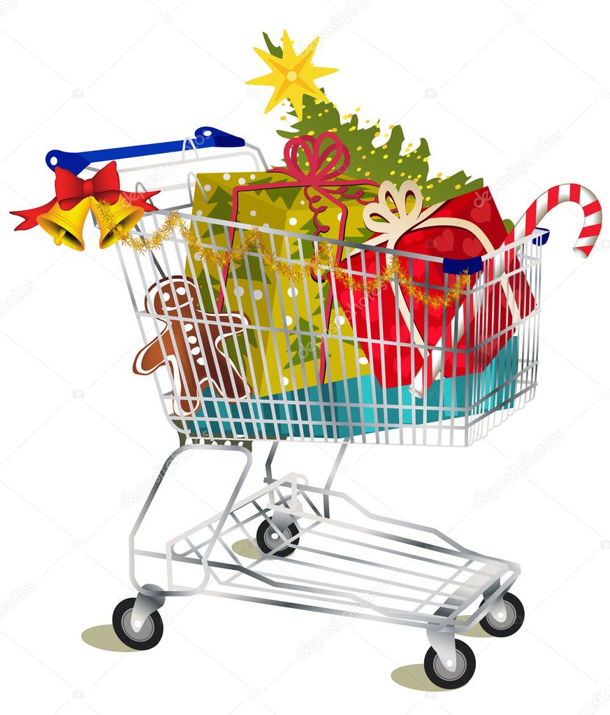 christmas shopping clipart