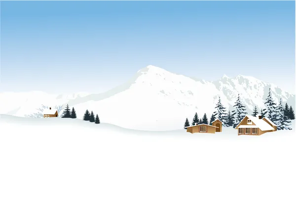 Зимний пейзаж — стоковый вектор