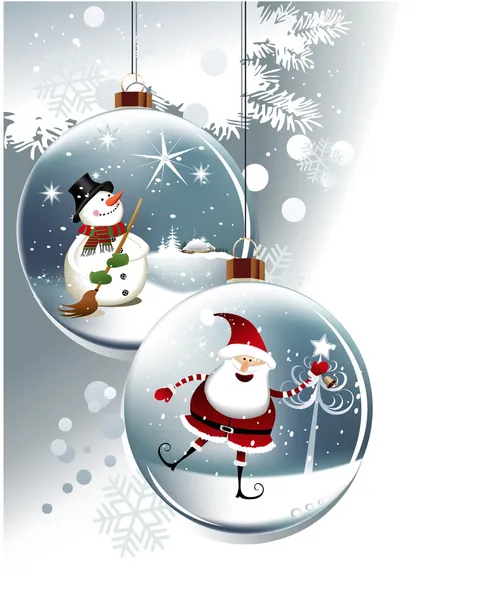 Веселые рождественские шары — стоковый вектор