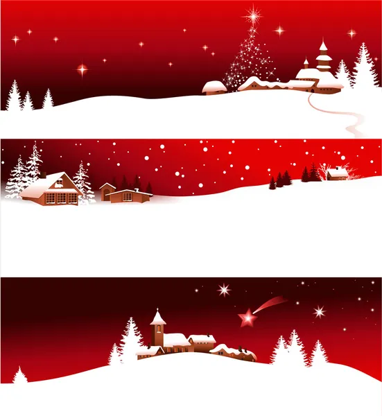 Різдвяні банери — стоковий вектор