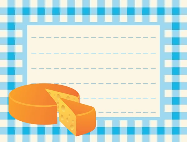Pão de queijo sobre fundo chequered —  Vetores de Stock