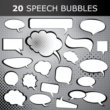 Speech bubble vectors clipart