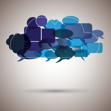 Speech bubble cloud clipart