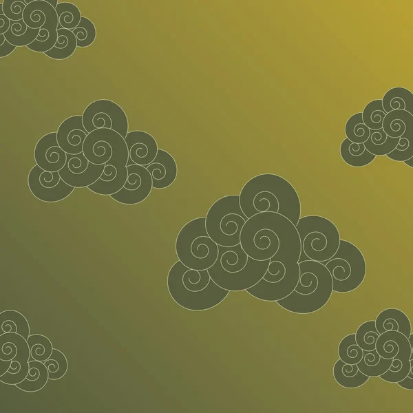 Fondo abstracto - Nubes estilizadas — Archivo Imágenes Vectoriales