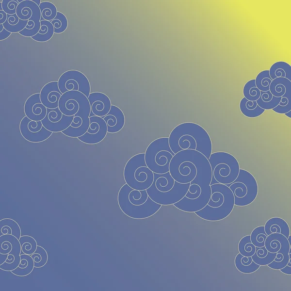 Fondo abstracto - Nubes estilizadas — Archivo Imágenes Vectoriales