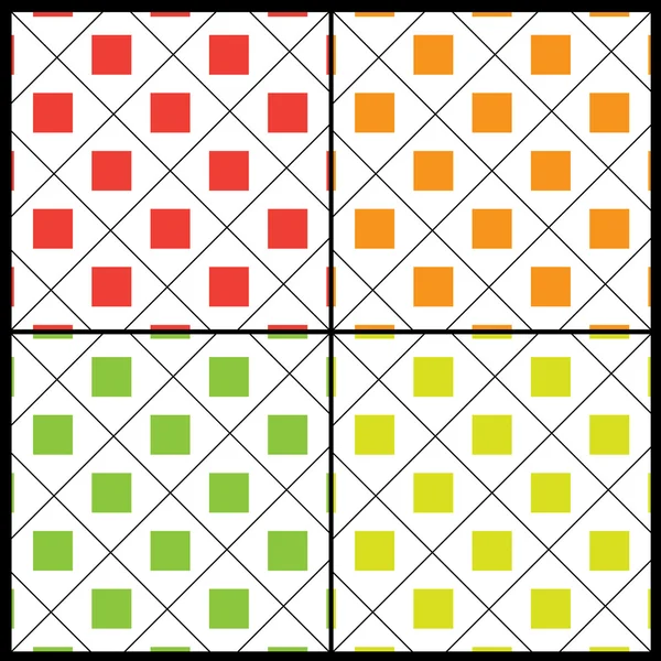 Een set van 4 vector patronen — Stockvector