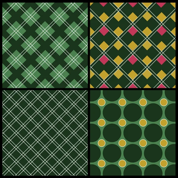Un ensemble de 4 motifs vectoriels — Image vectorielle