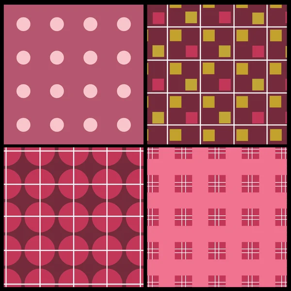 A set of 4 vector patterns — Stock Vector