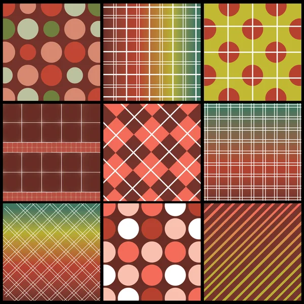 9 Fundaluri abstracte colorate — Vector de stoc