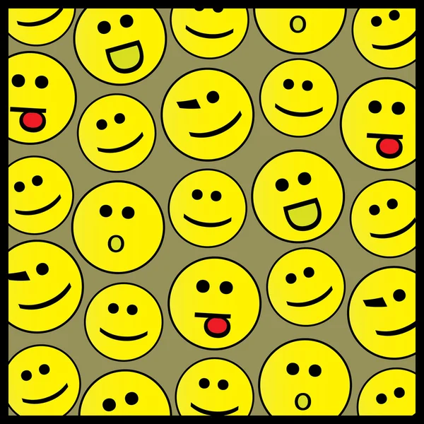 Patroon van de achtergrond van de glimlach — Stockvector
