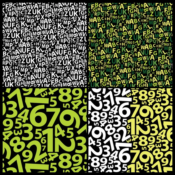 Hintergrund mit Zahlen und Buchstaben — Stockvektor