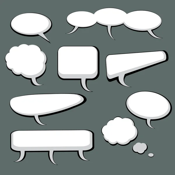 stock vector 9 Speech And Thought Bubbles