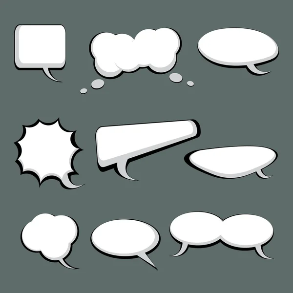 stock vector 9 Speech And Thought Bubbles