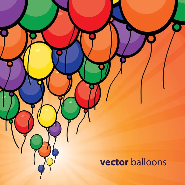 Partij ballonnen achtergrond — Stockvector
