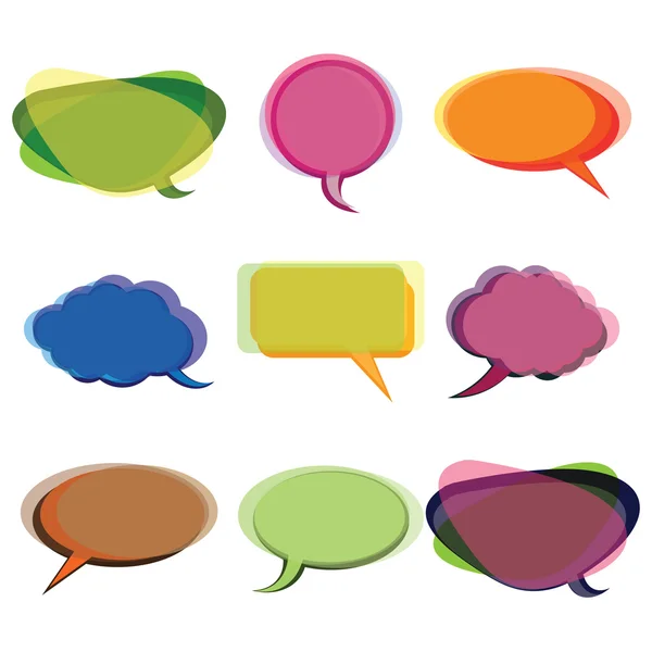Colorful Speech and Thought Bubbles Background Vector 의 컬렉션 — 스톡 벡터